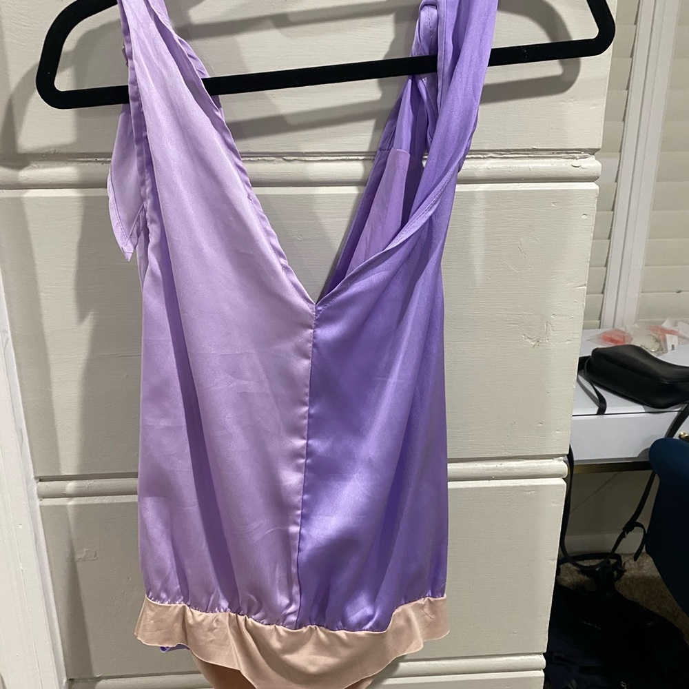 Two toned purple bodysuit